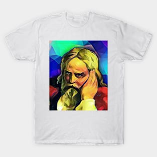 Snorri Sturluson Colourful Portrait | Snorri Sturluson Artwork 7 T-Shirt